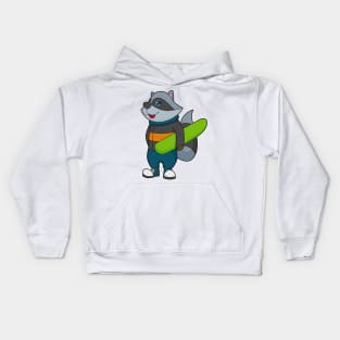 Racoon as Snowboarder with Snowboard Kids Hoodie